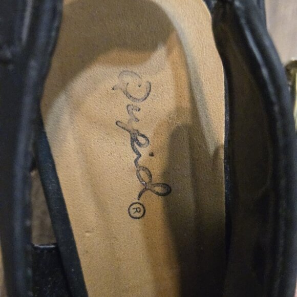 637. Qupid Black Open Toe Wedge Heeled Sandal Shoe Size 6 - Picture 5 of 8